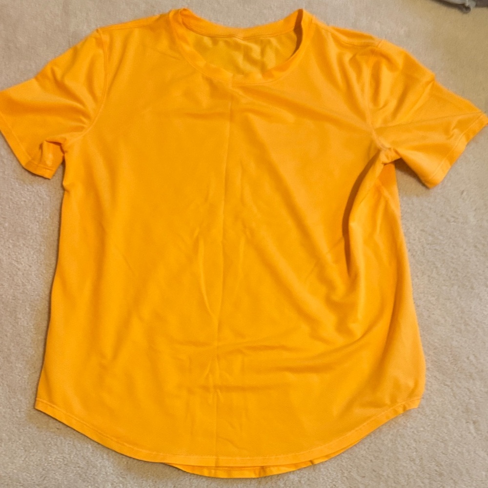 Lululemon Orange Exercise Shirt